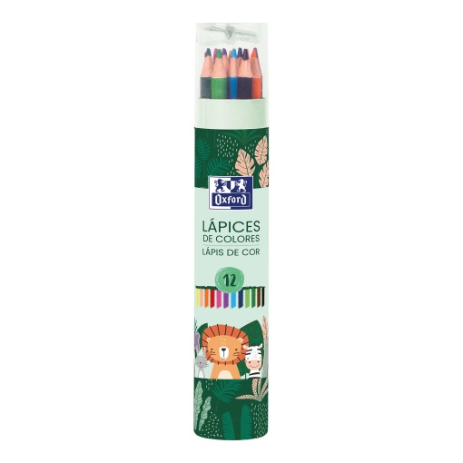 Lápis de Cor OXFORD Animal Besties Tubo com 12