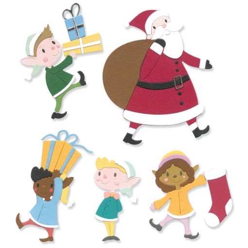 Cortante SIZZIX Thinlits Pai Natal e os elfos by Josh Griffiths