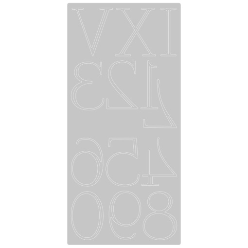 SIZZIX Thinlits cutting tool, elegant numerals by Jennifer Ogborn