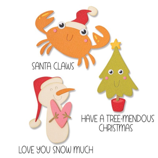 Cortante SIZZIX Thinlits com carimbos personagens de Natal by Pete Hughes