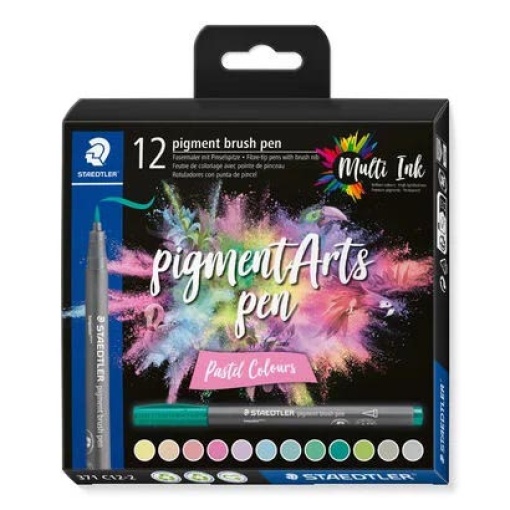 Brush Pen STAEDTLER Pigment Arts 12 Cores Pastel