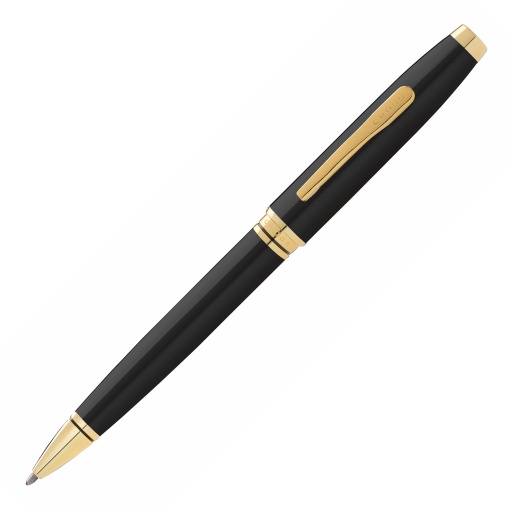 Esferográfica CROSS Coventry Lacado Preto Golden Trim M