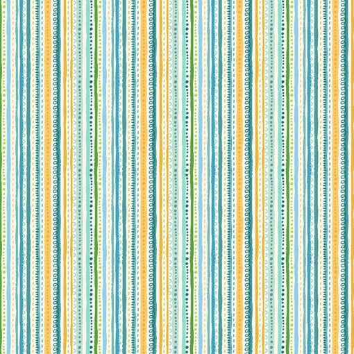 Tecido MAKOWER In The Jungle Riscas Azul 1x1,12m