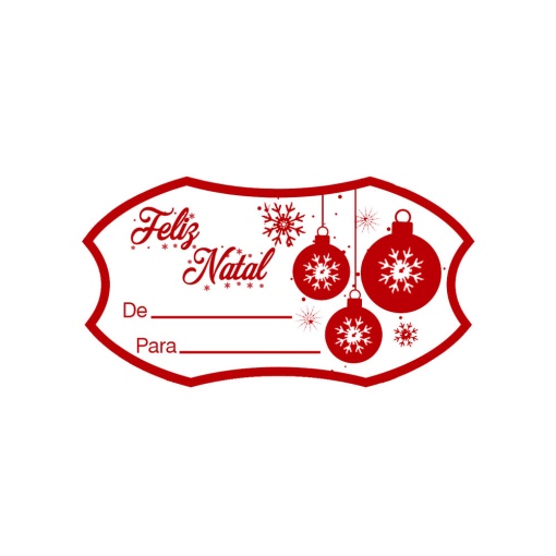 Etiquetas adesivas em rolo de/para "Feliz Natal" vermelho JOLUMO - 200 unidades 926