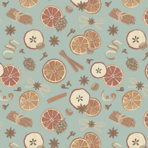 Tecido HILOGAR Holiday Spice 04 Verde 1x1,10m