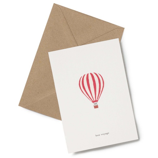Postal KARTOTEK Hot Air Balloon "Bon Voyage"