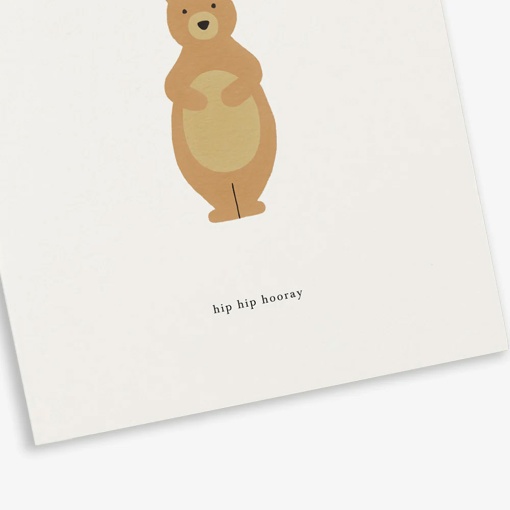 Postal KARTOTEK Birthday Bear "Hip Hip Hooray"