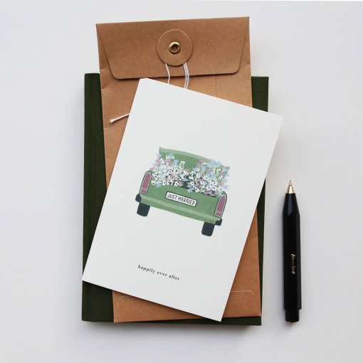 Postal KARTOTEK Wedding CAR "Happily ever after"