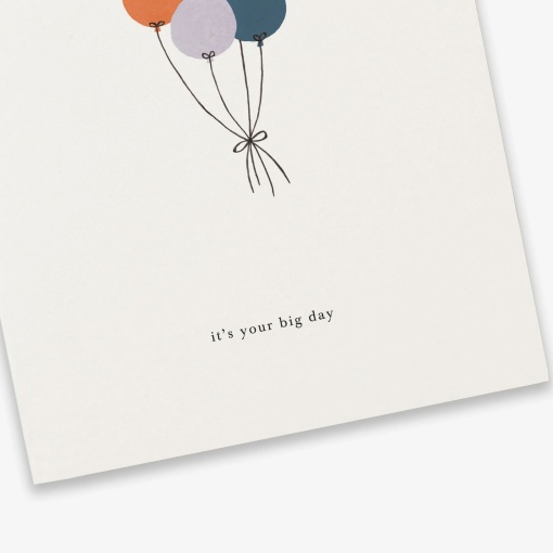 Postal KARTOTEK Balloons "It's Your Big Day"