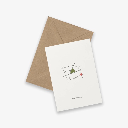 Postal KARTOTEK LOVE Map "Lost Without You"