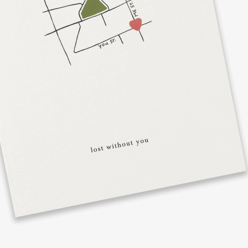 Postal KARTOTEK LOVE Map "Lost Without You"