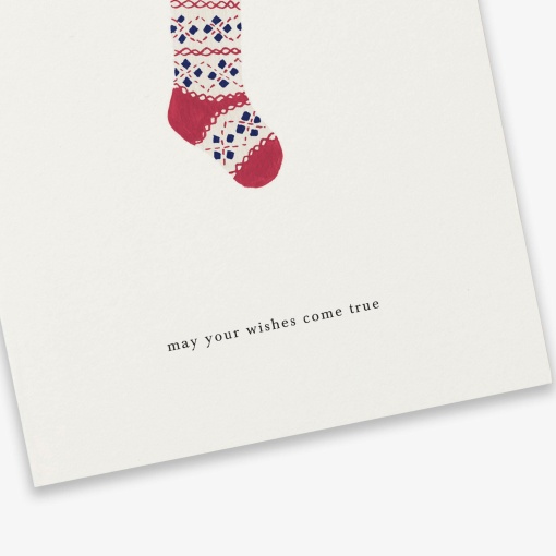 Postal KARTOTEK Christmas Stocking "Make Your Wishes Come True"