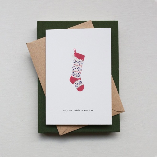 Postal KARTOTEK Christmas Stocking "Make Your Wishes Come True"