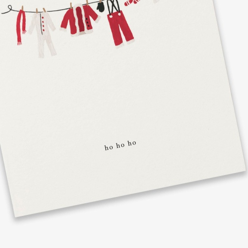 Postal Kartotek roupa do Pai Natal "Ho Ho Ho"