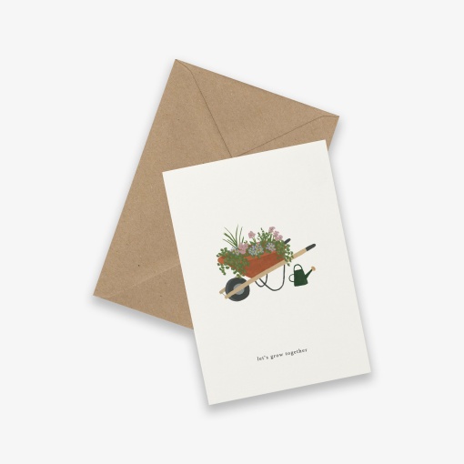 Postal KARTOTEK Wheelbarrow "Let's Grow Together"
