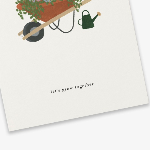 Postal KARTOTEK Wheelbarrow "Let's Grow Together"