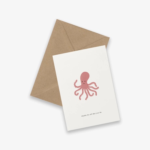 Postal KARTOTEK Octopus "Thanks For All That You Do"