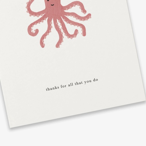 Postal KARTOTEK Octopus "Thanks For All That You Do"