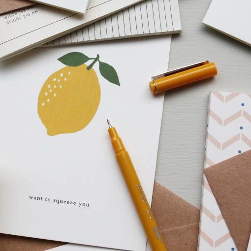 Postal KARTOTEK Lemon "Want To Squeeze You"