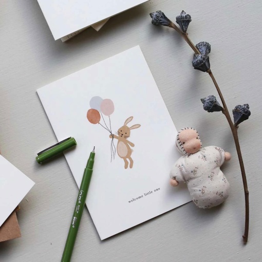 Postal KARTOTEK Bunny "Welcome LITTLE One"