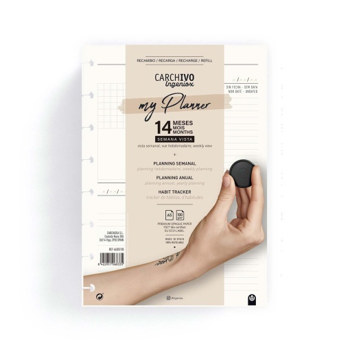 Refillable Weekly Planner A5 (Undated) Ingeniox 66305105