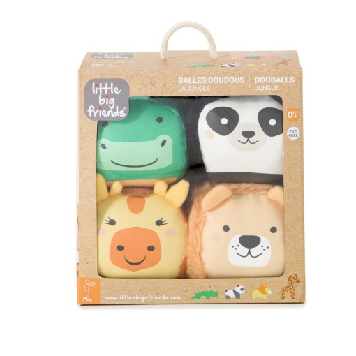 Doodballs Conjunto de 4 Bolas Doudous LITTLE Big Friends - A Selva