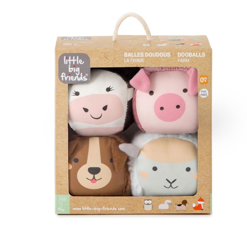 Doodballs Conjunto de 4 Bolas Doudous LITTLE Big Friends - A Quinta