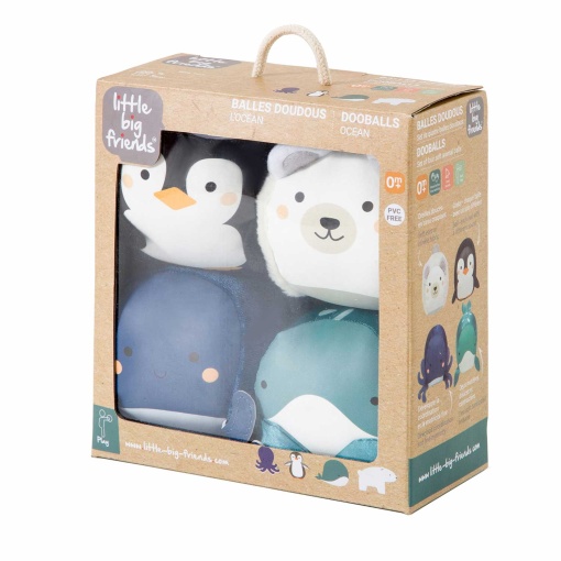Doodballs Conjunto de 4 Bolas Doudous LITTLE Big Friends - O Oceano