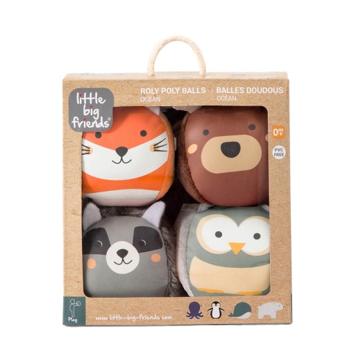 Doodballs Conjunto de 4 Bolas Doudous LITTLE Big Friends - O Bosque