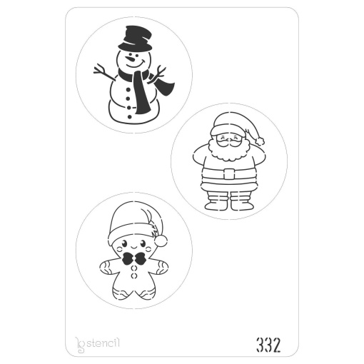 Stencil 20x30cm bolas de Natal 440332