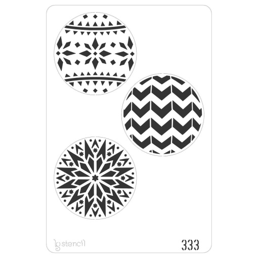 Stencil 20x30cm bolas de Natal 440333