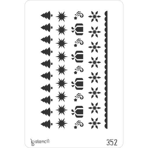 Stencil 20x30cm motivos de Natal 440352