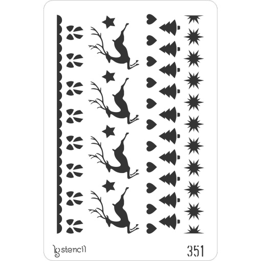 Stencil 20x30cm motivos de Natal 440351