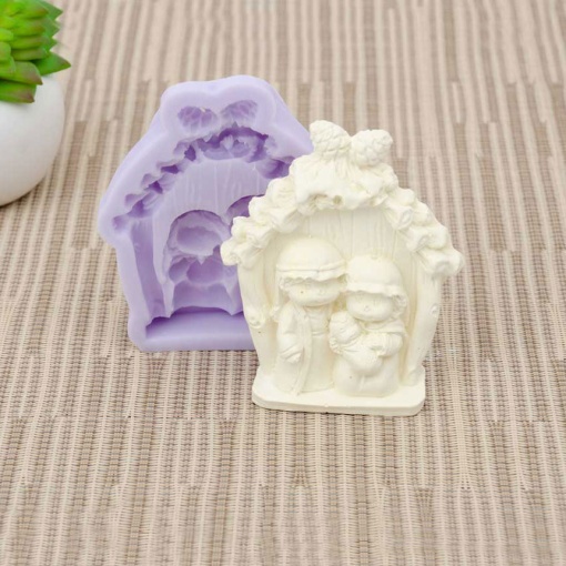 Molde de silicone presépio 7x8,5x2cm LG