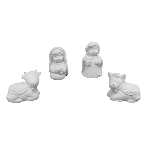 Presépio em Marfinite Infantil para Pintar 4 peças 3,4cm LG