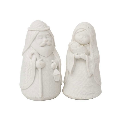 Presépio Infantil em Marfinite para Pintar 2 peças 11cm LG