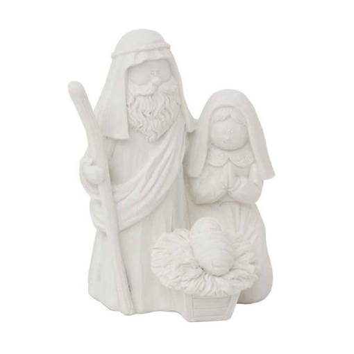 Sagrada Família Infantil em Marfinite para Pintar 12,7cm LG