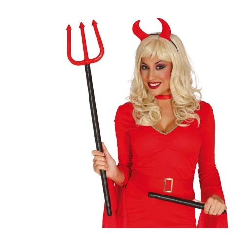 Tridente Desmontável 110cm Preto/Vermelho