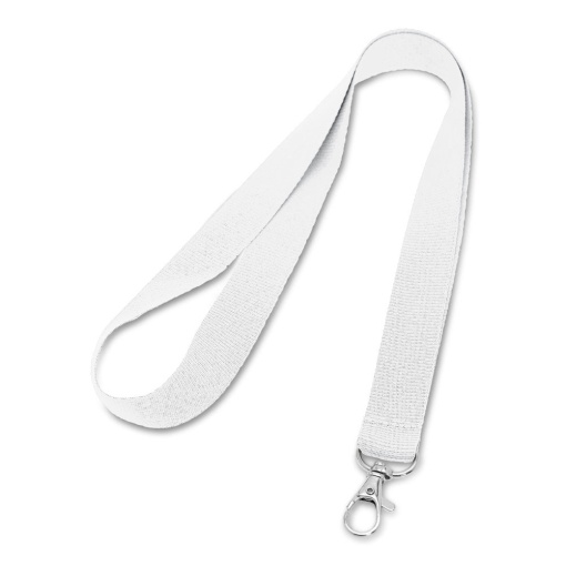 Fita para Crachá com Mosquetão 480x20mm branco