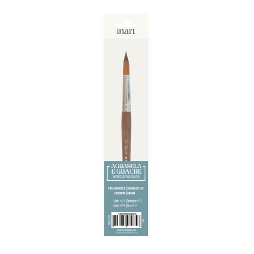 Pincel para Aguarela Redondo INART 1097r nº 12