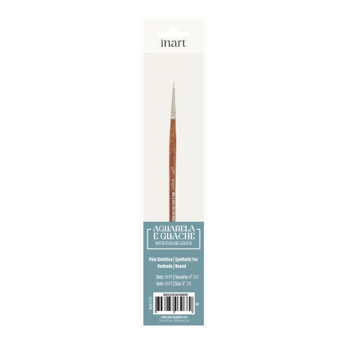 Pincel para Aguarela Redondo INART 1097r nº 3/0