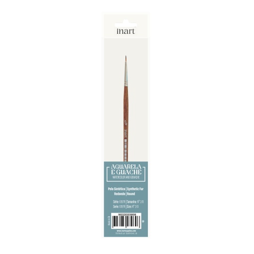 Pincel para Aguarela Redondo INART 1097r nº 2/0