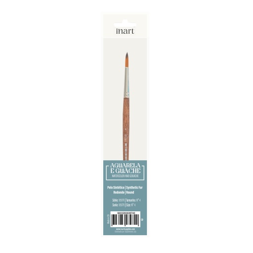 Pincel para Aguarela Redondo INART 1097r nº 4