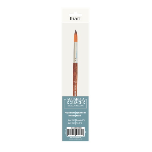 Pincel para Aguarela Redondo INART 1097r nº 10