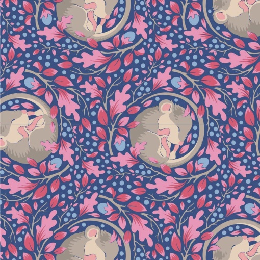 Tecido TILDA Hibernation Slumbermouse Denim 1x1,10m