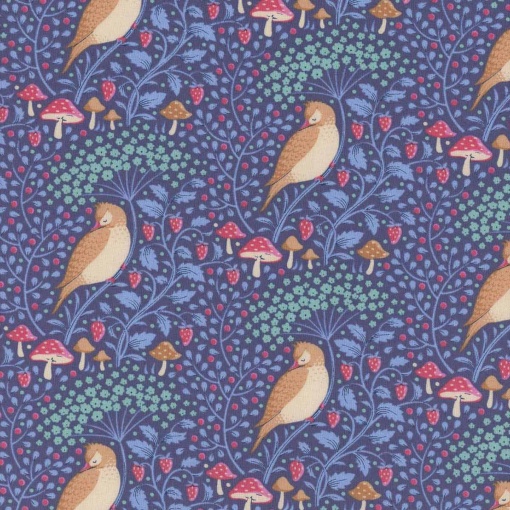 Tecido TILDA Hibernation Sleepybird Denim 1x1,10m