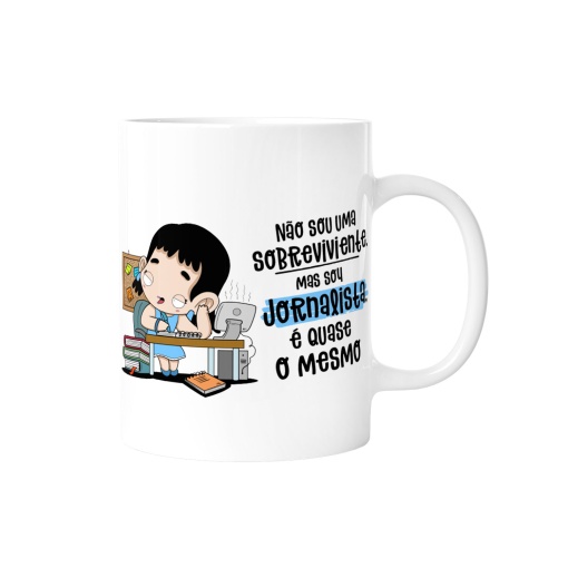 Caneca MALASANA "Jornalista" Azul