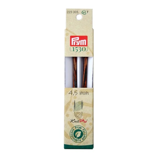 Ponta de Agulha de Tricot Circular PRYM Knit Pro 4,5mm 11,6cm Natural com 2
