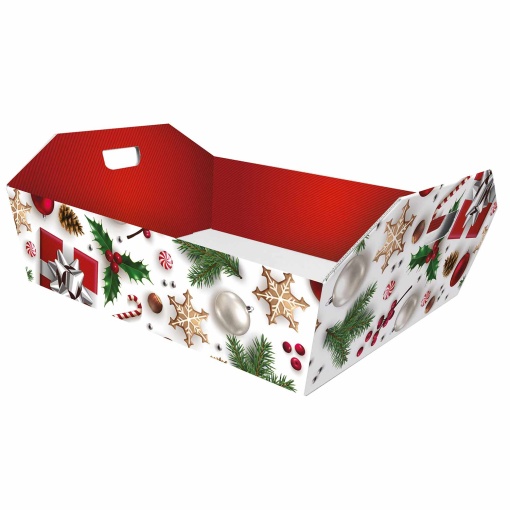 Cabaz em cartão Bianco Natale 34x29x10cm