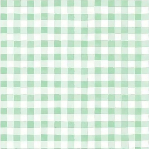 Tecido HILOGAR Baked With Love Xadrez Verde/Branco 1x1,10m